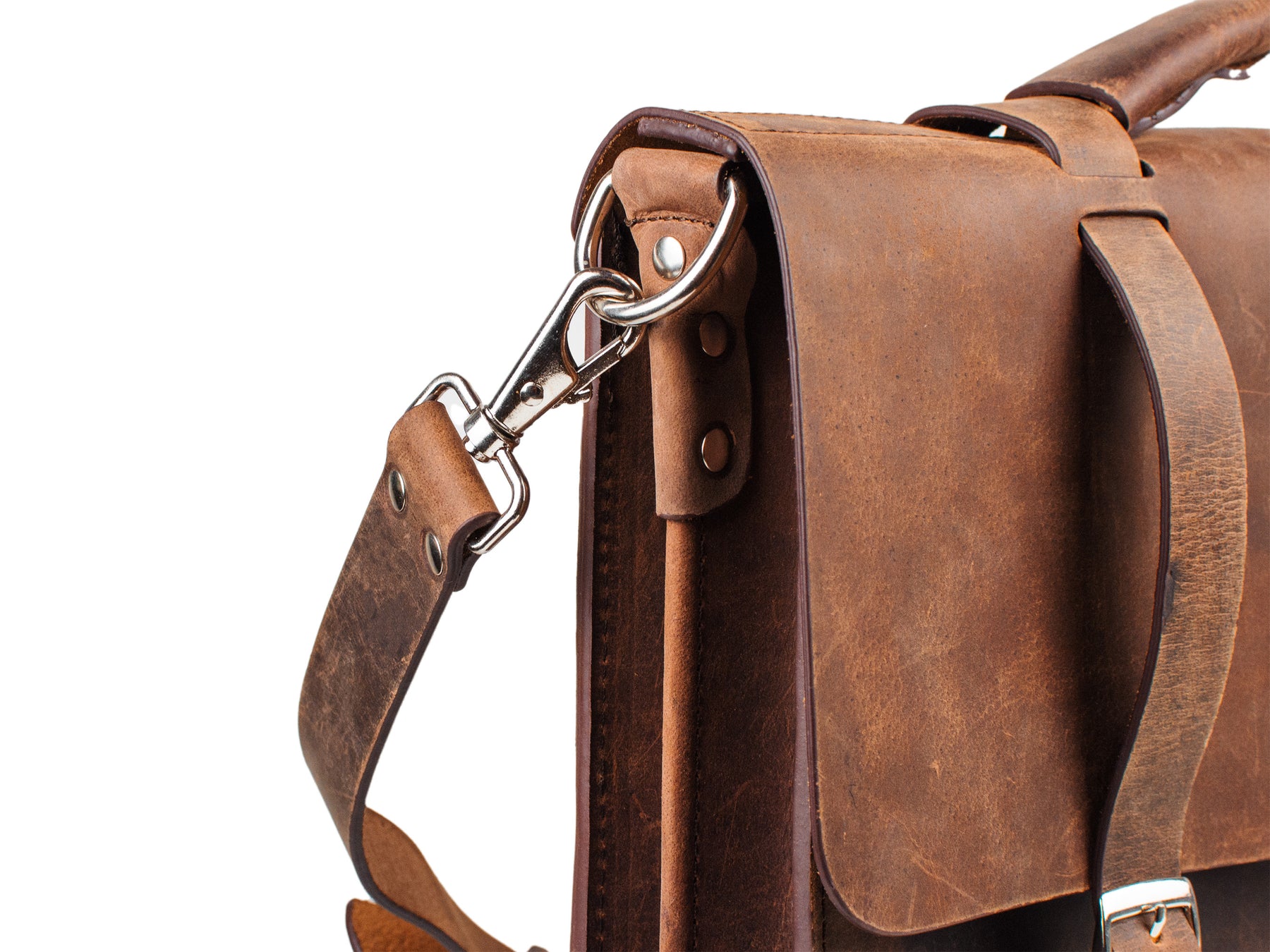 Ultra High Quality 4mm Leather Luxury Classic Messenger Bag in English Tan- Two Compartments For Laptop ipad Office