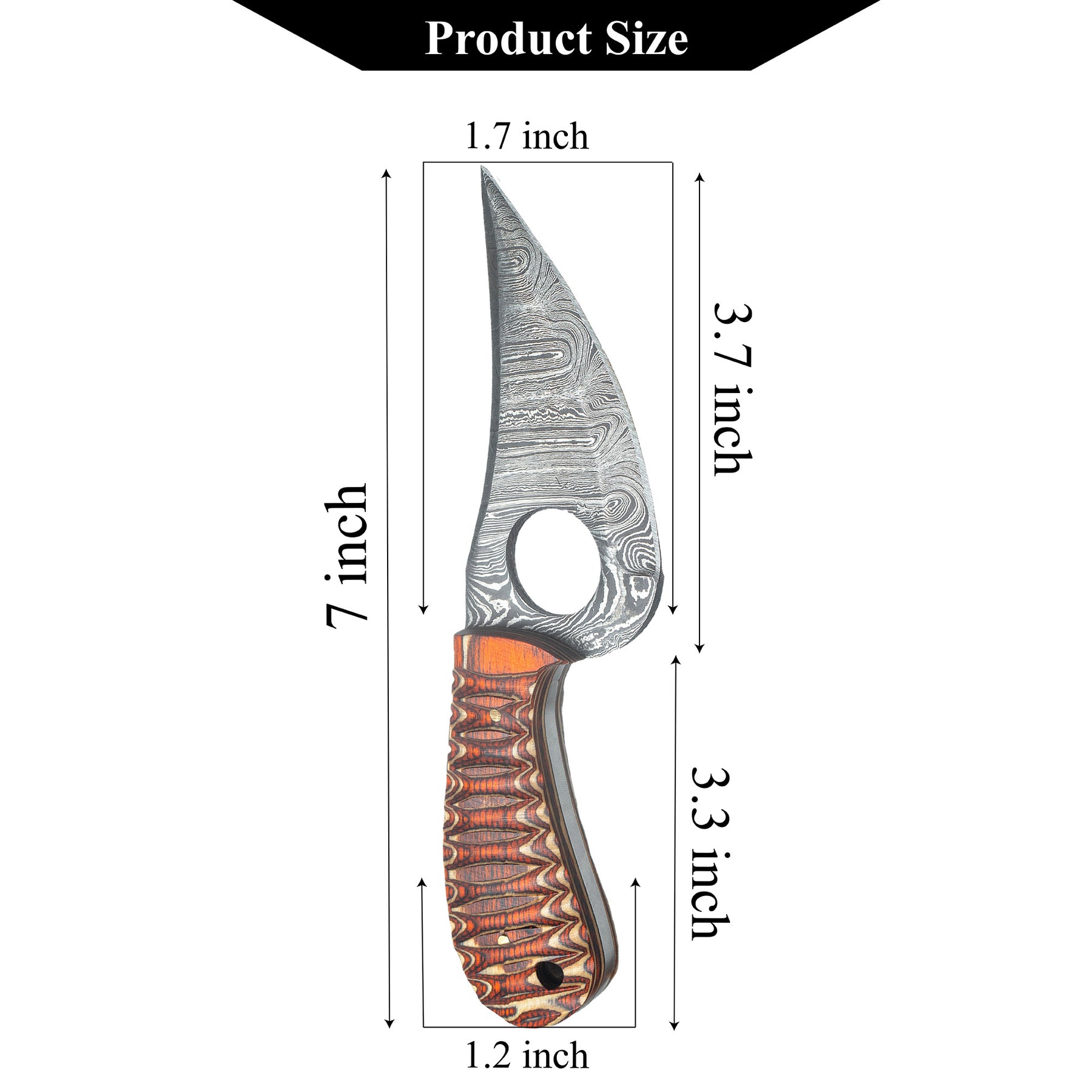 Custom Handmade Damascus Steel Hunting knife