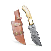 Custom Handmade Damascus Steel Hunting knife - Hand Forged Camping Knife - Gift For Him