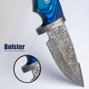 3Pcs Custom Handmade Damascus Steel Hunting knife - Hand Forged Camping Knife - Gift For Him