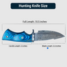 Custom Handmade Damascus Steel Hunting knife - Hand Forged Camping Knife - Gift For Him.