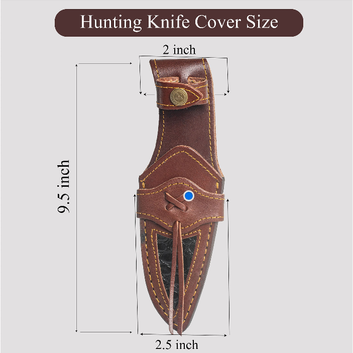 Handmade Damascus Steel Hunting knife Blue Handle