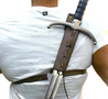 Medieval Authantic Leather Back Sword Shoulder Frog